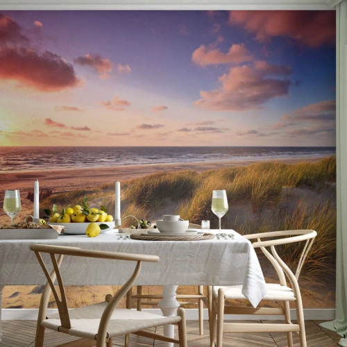 Fotobehang op maat Premium Canvas - De lucht ruikt al in de zomer - Landschap, Strand, Duin