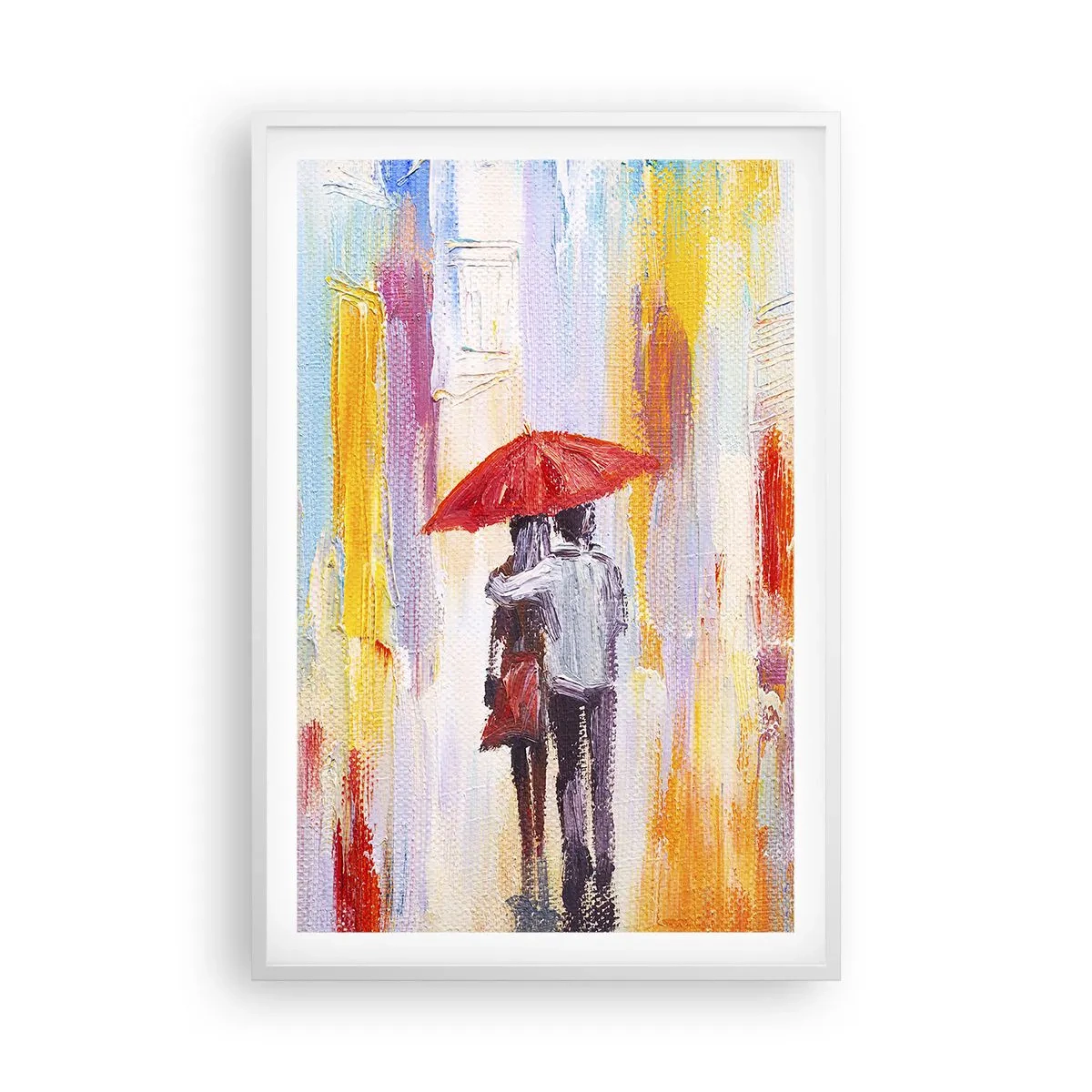 Poster in een witte lijst - Laat het maar regenen - 61x91 cm