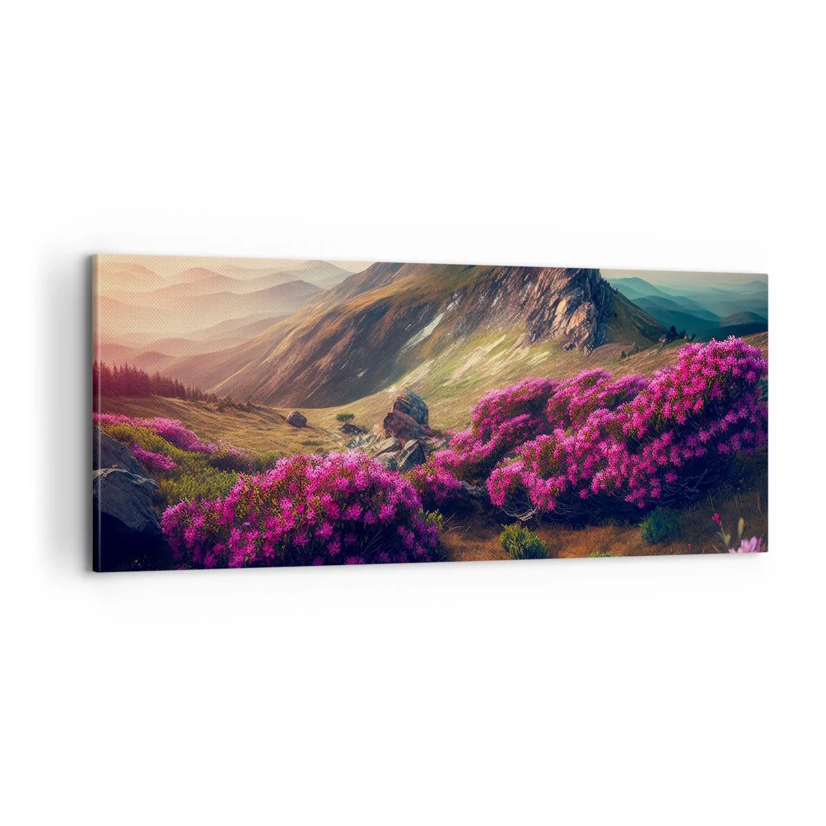 Schilderen op canvas - Zomer in de bergen - 100x40 cm