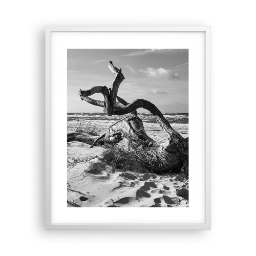 Poster in een witte lijst - Zee sculptuur - 40x50 cm