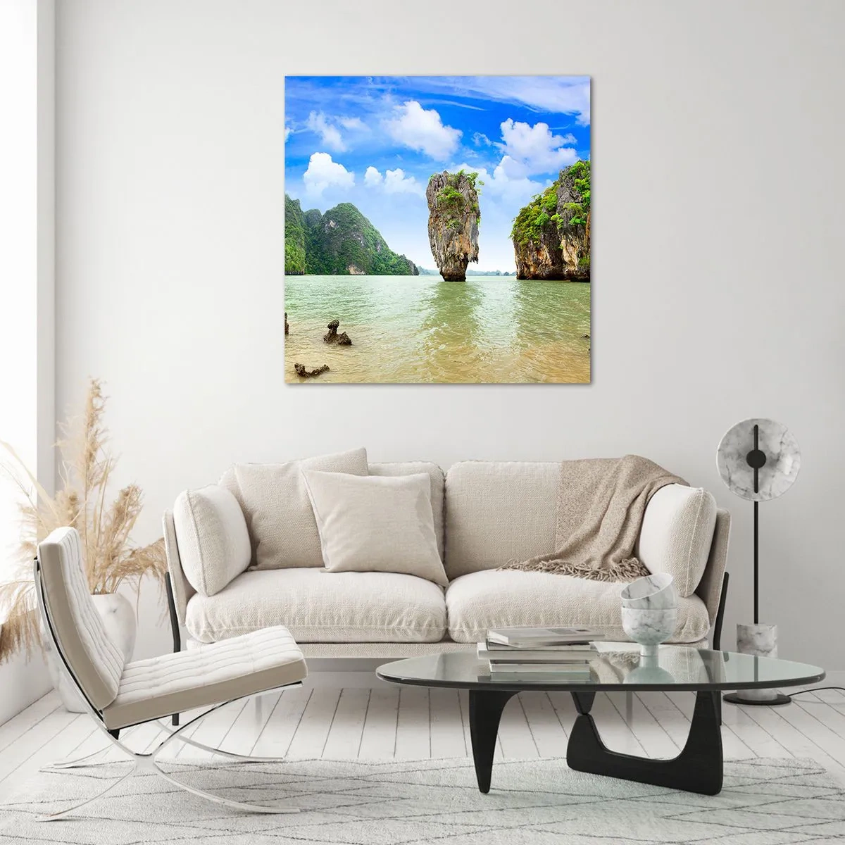 Schilderen op glas - Rotsachtige wonderen van de natuur - 30x30 cm