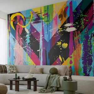 Zelfklevend Fotobehang Deluxe Sticker - Van boven naar beneden - Abstractie, Deel, Grafisch - 200x140 cm