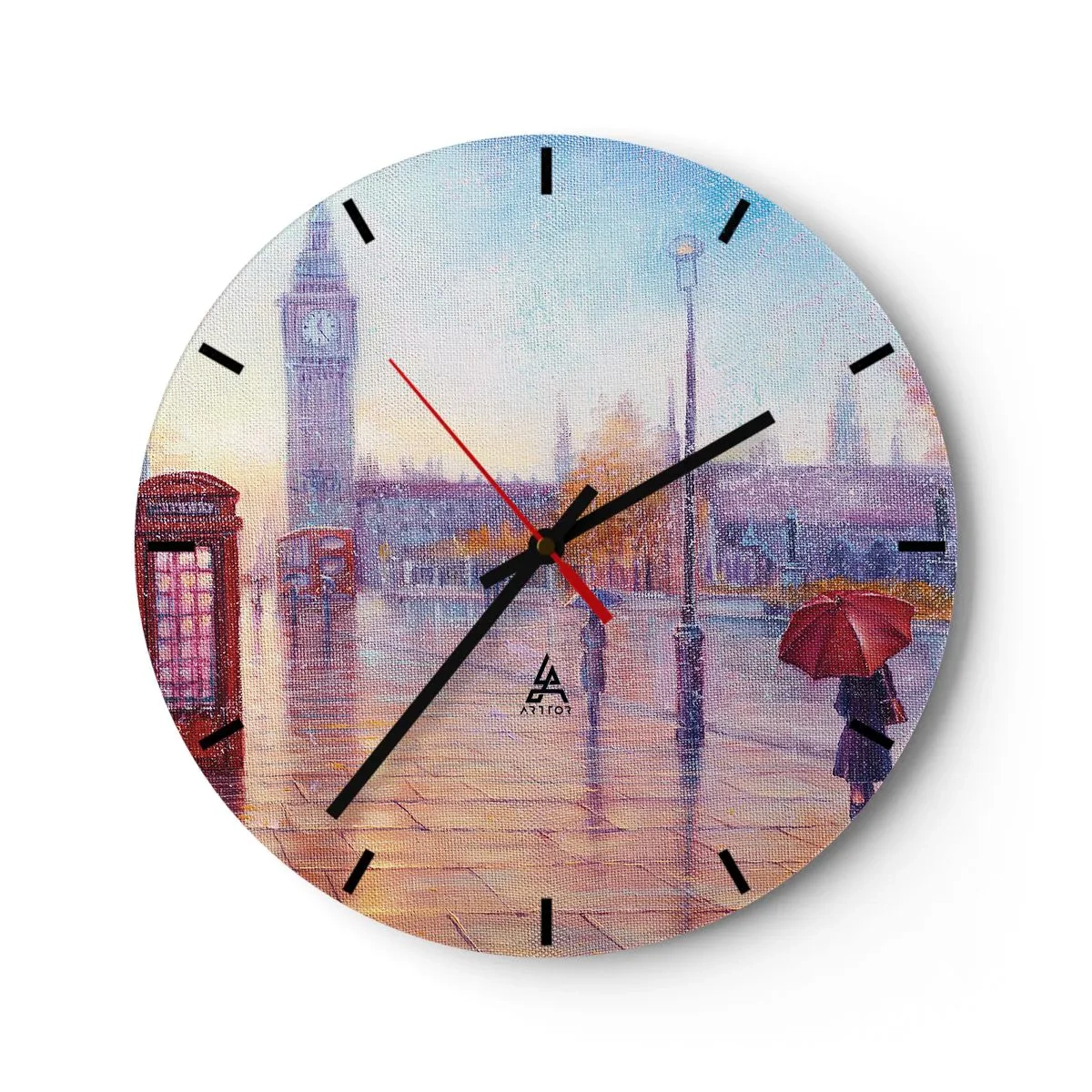 Wandklok - Klok - Herfstdag in Londen - 40x40 cm