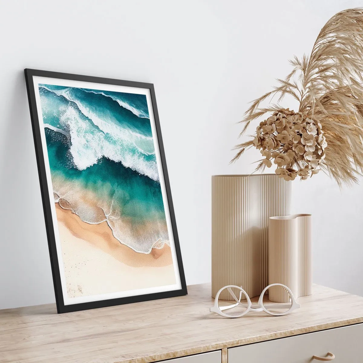 Poster in een zwarte lijst - De eeuwige ontmoeting - 30x40 cm