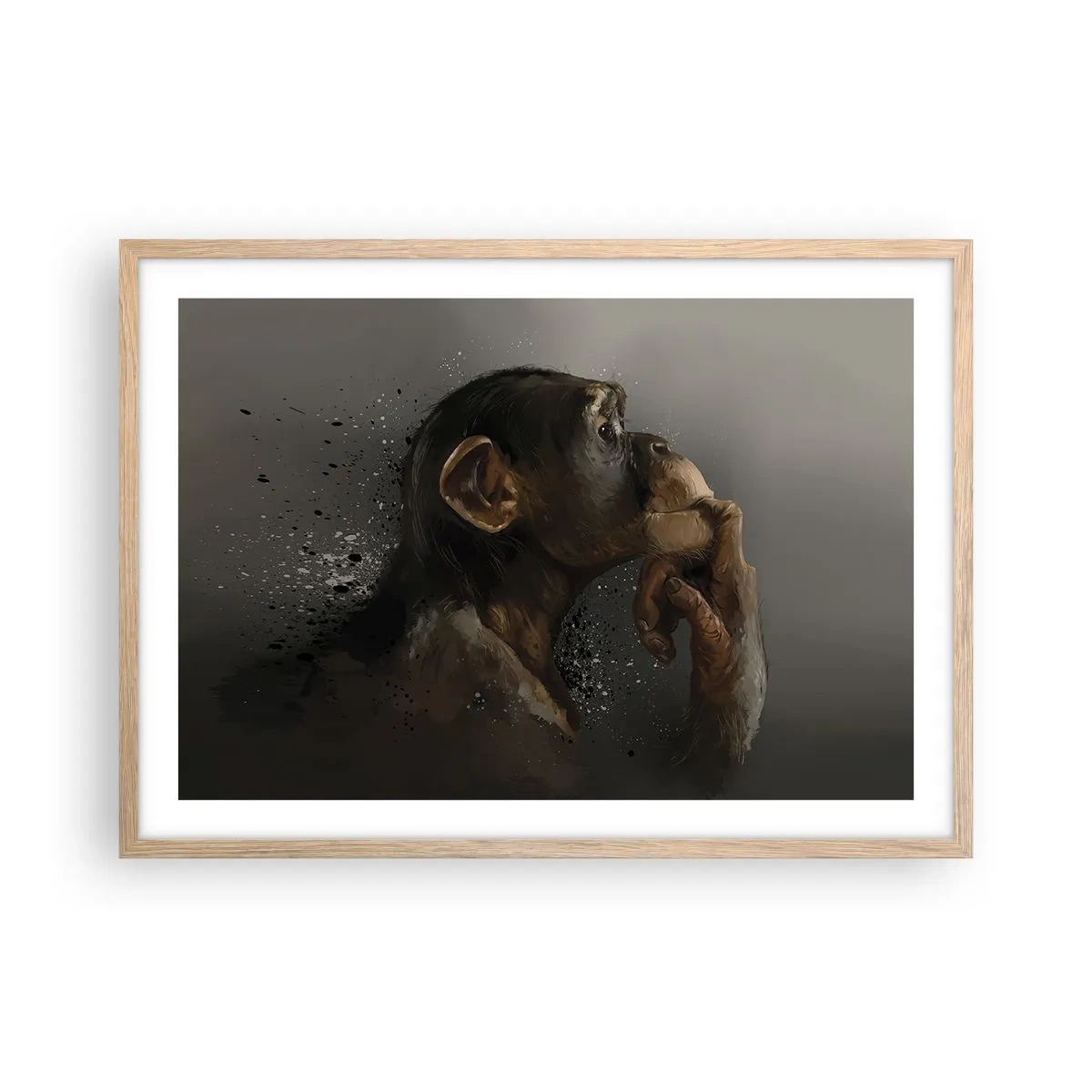 Een poster in een licht eiken lijst - Zeker een denker - 70x50 cm