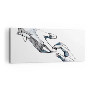 Schilderen op canvas - Een goed gebaar - 100x40 cm