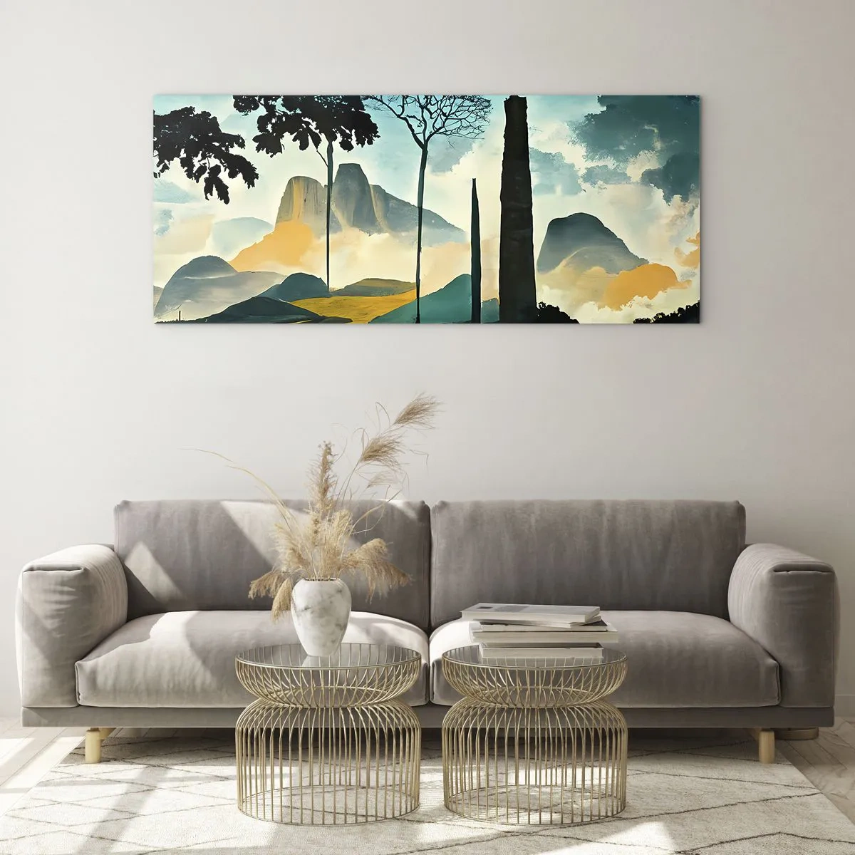 Schilderen op glas - Nog hoger en hoger - 100x40 cm