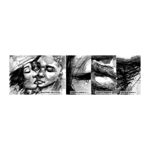 Fotobehang Monster Zelfklevend Deluxe Sticker - Een teder moment - Kusjes, Liefde, Liefhebbers - 100x30 cm