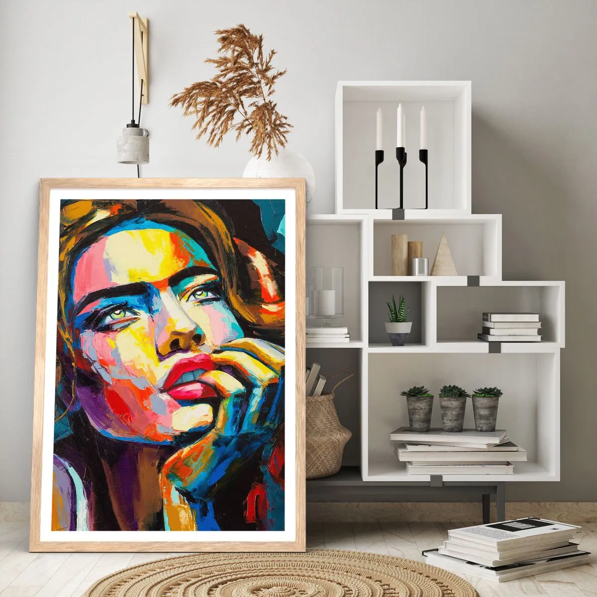 Een poster in een licht eiken lijst - Dromen vliegen in de lucht als vogels - 70x100 cm