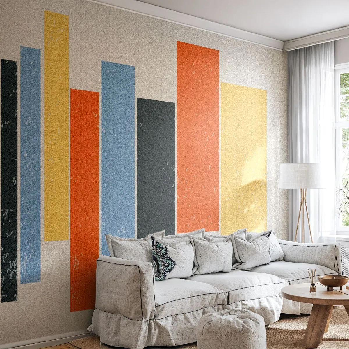 Fotobehang Standard Eco - Muzieknotatie - Minimalisme, Rechthoeken, Vormen - 450x315 cm