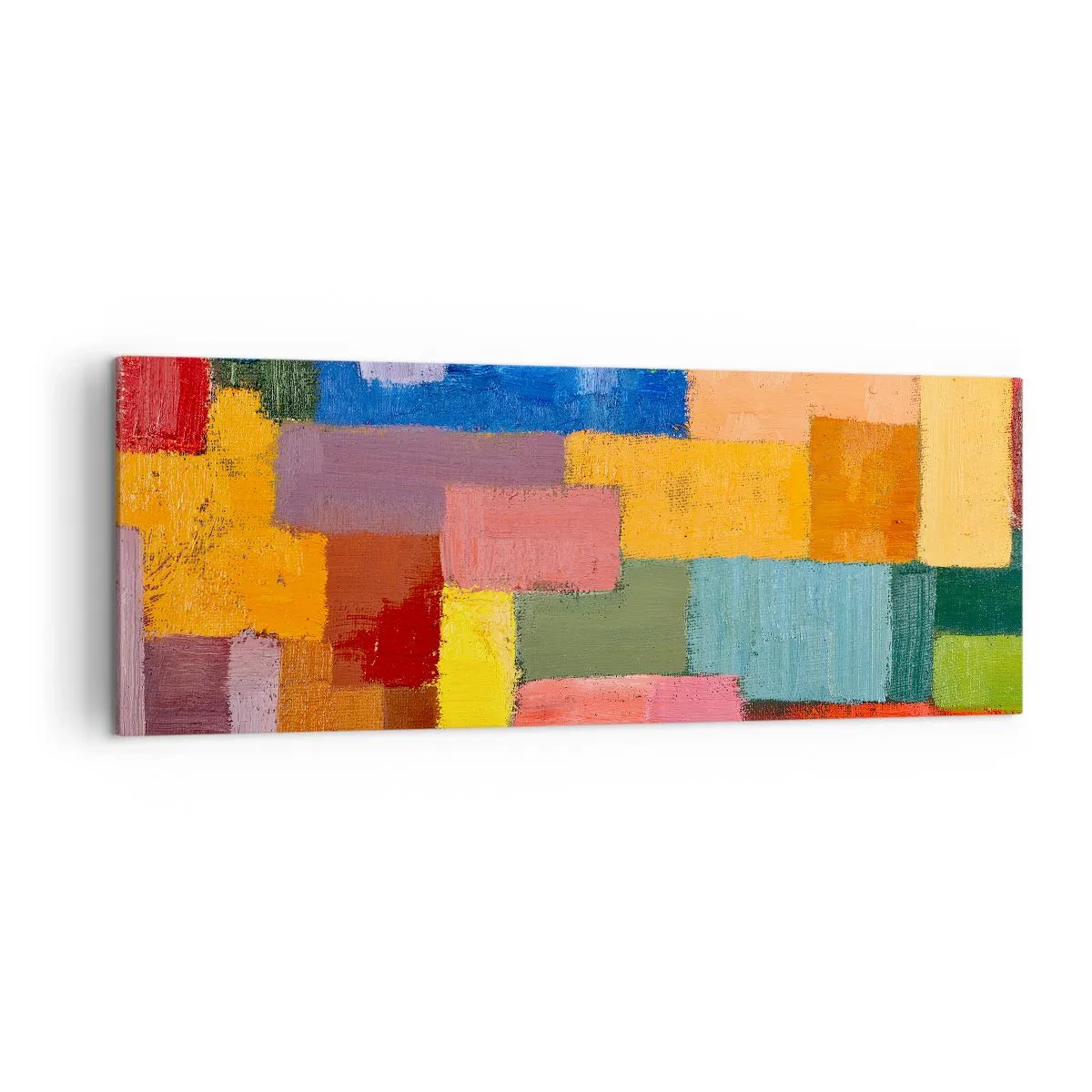 Schilderen op canvas - Elk is anders, allemaal kleurrijk - 140x50 cm