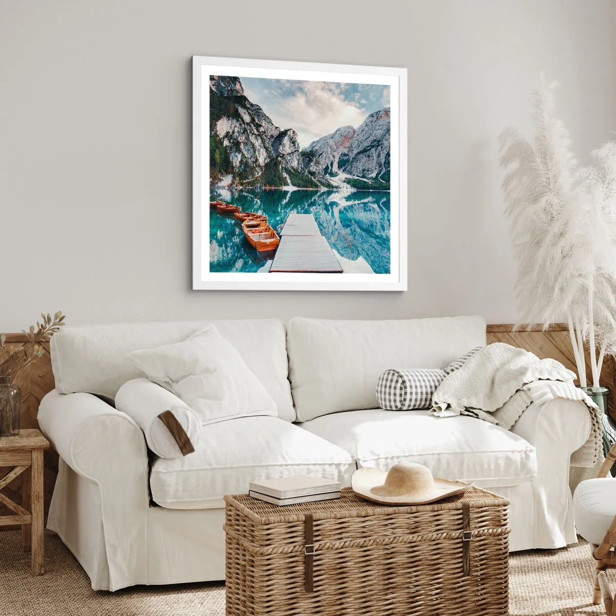 Poster in een witte lijst - We zullen je schoonheid laten zien - 60x60 cm