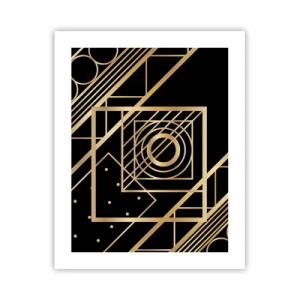 Poster - Gouden geometrie - 40x50 cm