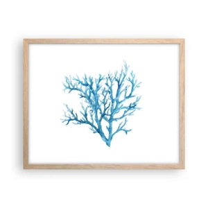 Een poster in een licht eiken lijst - Nautische filigraan - 50x40 cm