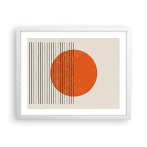 Poster in een witte lijst - Altijd de zon - 50x40 cm