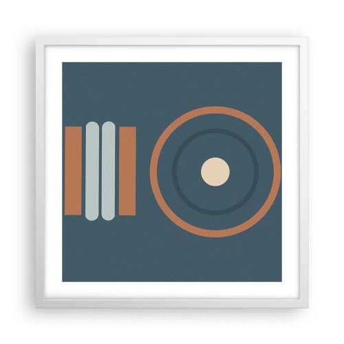 Poster in een witte lijst - De essentie van dingen - 50x50 cm