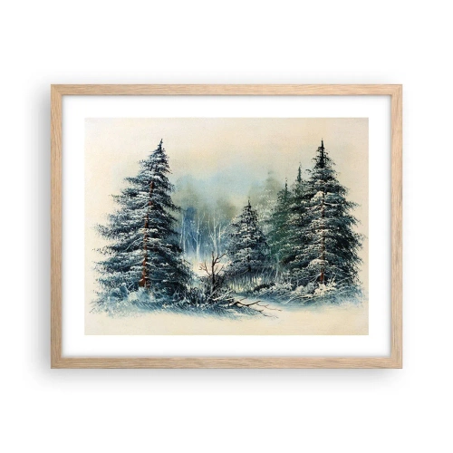 Een poster in een licht eiken lijst - Klaar voor kerst - 50x40 cm