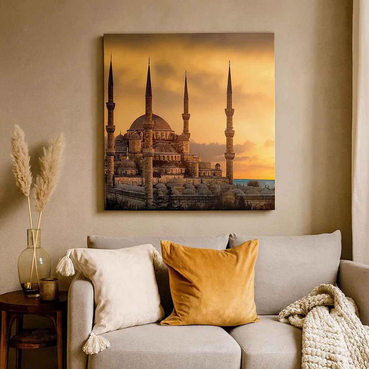 Schilderen op canvas - God is geweldig - 30x30 cm