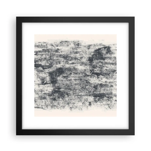 Poster in een zwarte lijst - Mistige compositie - 30x30 cm