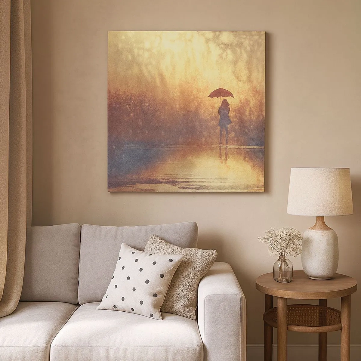 Schilderen op canvas - Ik voel dat iemand naar me kijkt - 30x30 cm