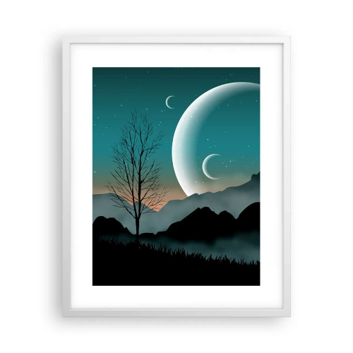 Poster in een witte lijst - Carneval in Sterrennacht  - 40x50 cm