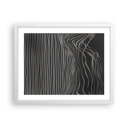 Poster in een witte lijst - Ritme en accent - 50x40 cm