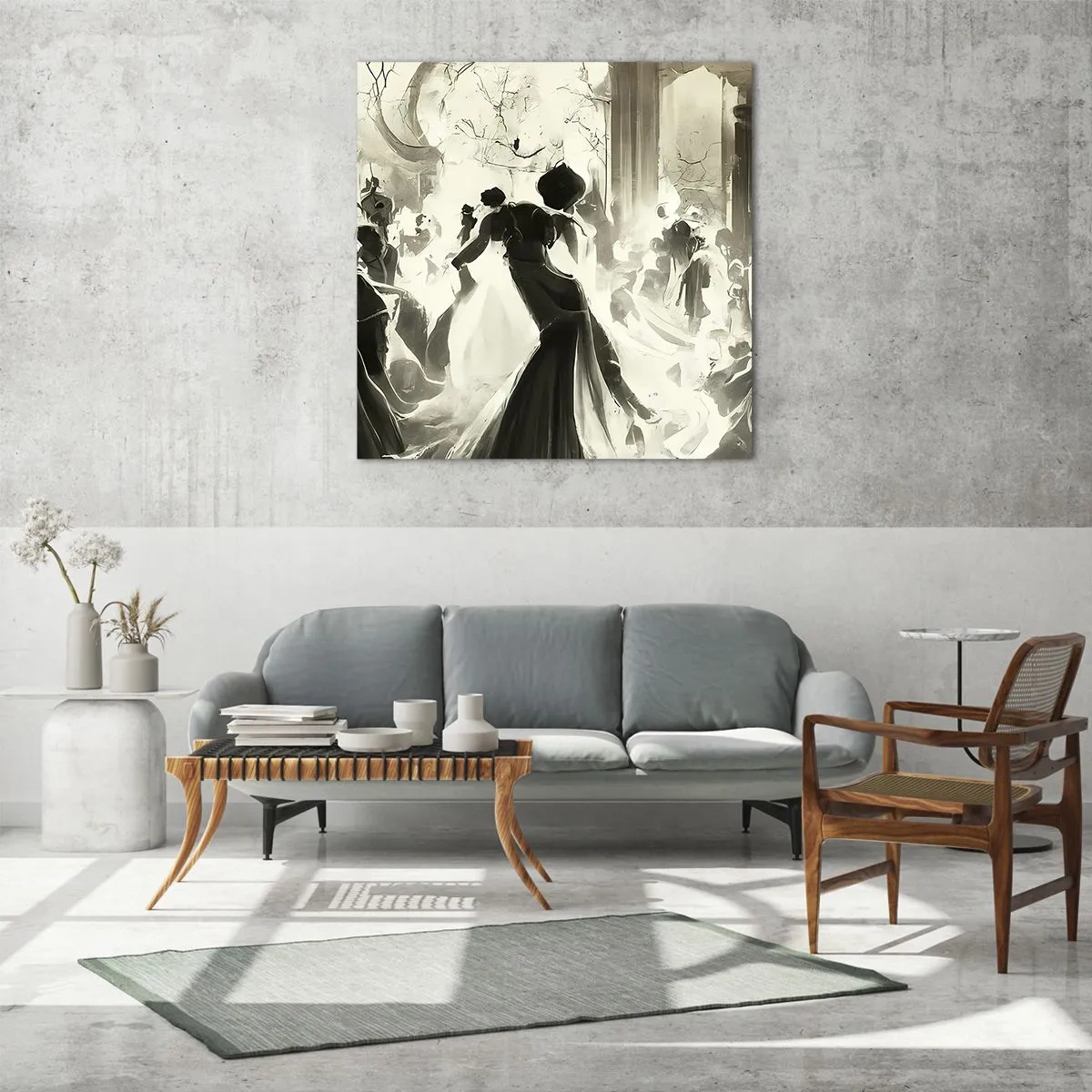 Schilderen op glas - De grote maskerade - 70x70 cm