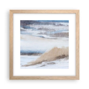 Een poster in een licht eiken lijst - Winterse compositie - 30x30 cm