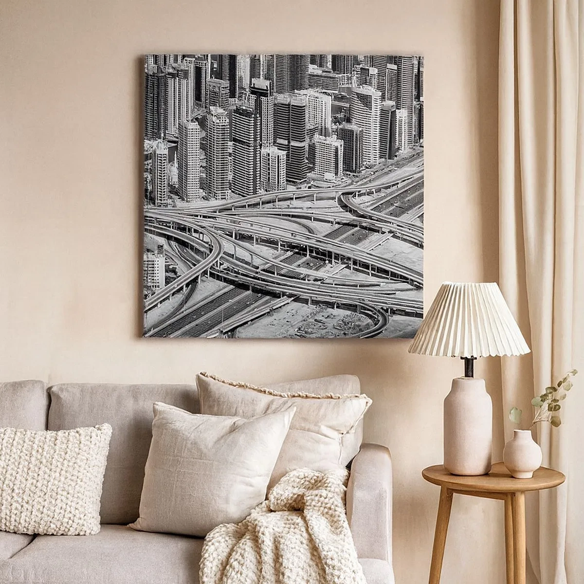Schilderen op canvas - Dubai - de onmogelijke stad - 30x30 cm