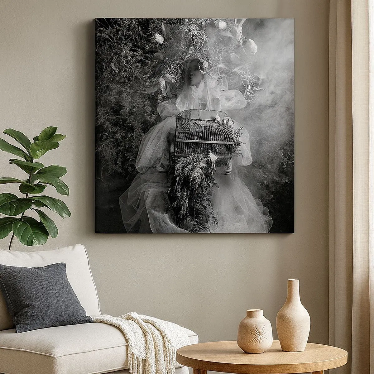 Schilderen op canvas - Moeder zelf - Natuur - 30x30 cm