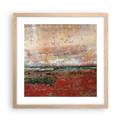 Een poster in een licht eiken lijst - Wellicht is het de zee - 40x40 cm