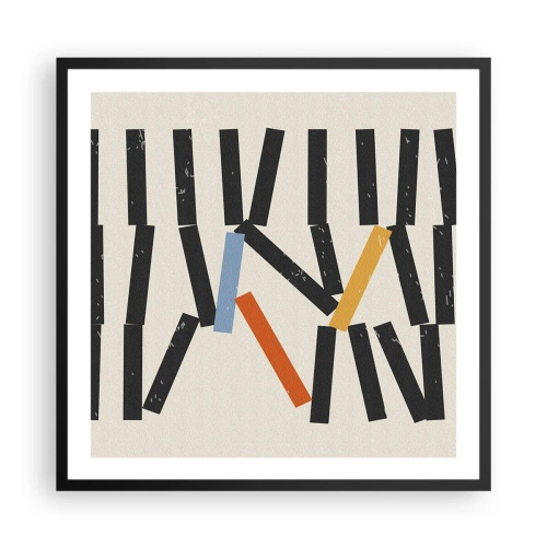 Poster in een zwarte lijst - Domino – compositie - 60x60 cm