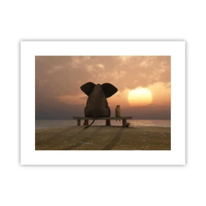 Poster - Het is goed om samen stil te zijn - 40x30 cm