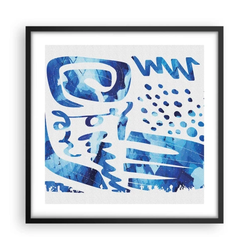 Poster in een zwarte lijst - Terug naar de wortels - 50x50 cm