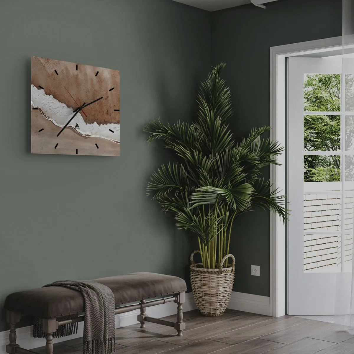 Wandklok - Klok - In aardetinten - 30x30 cm