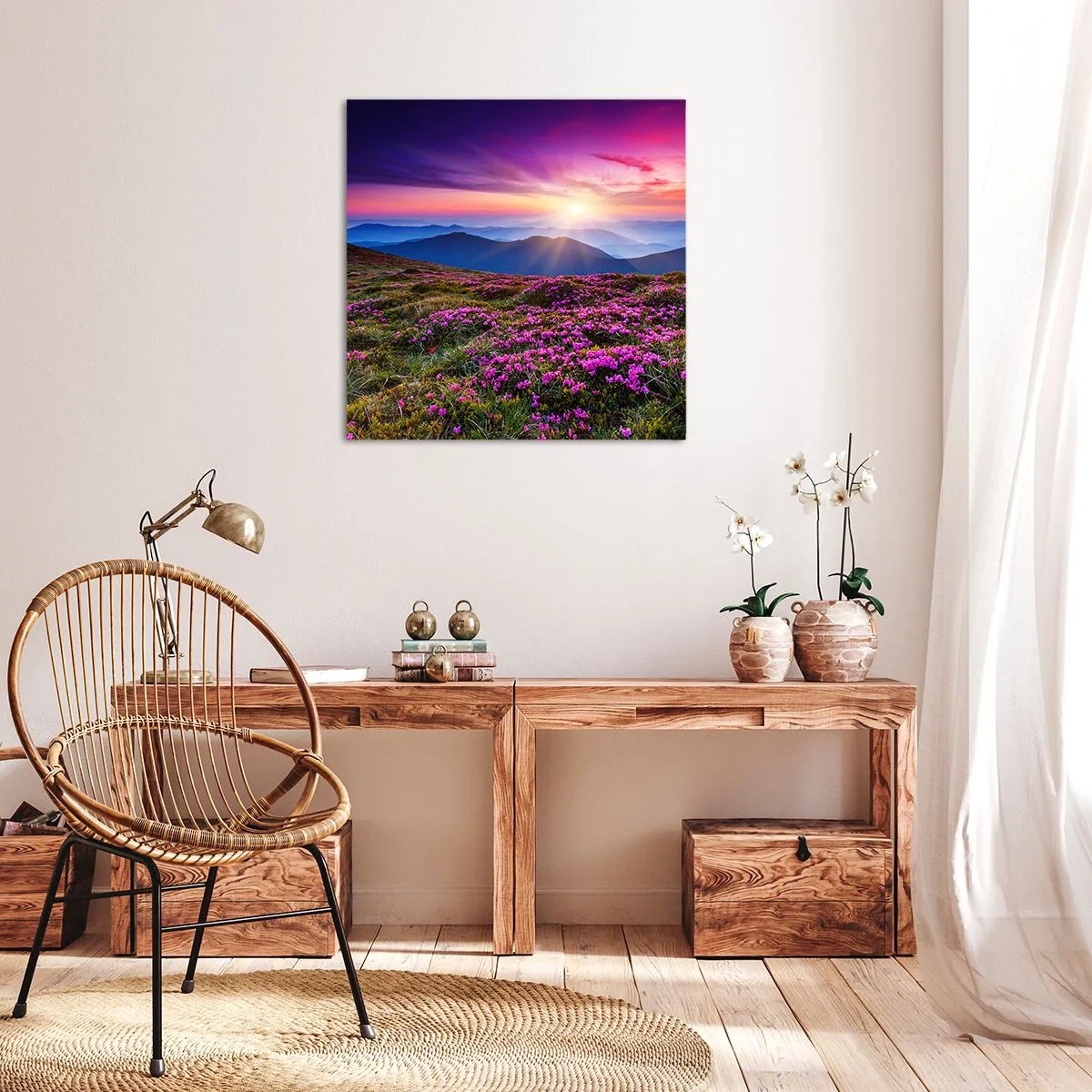 Schilderen op canvas - Kruiden roken naar verse trossen van de velden - 30x30 cm
