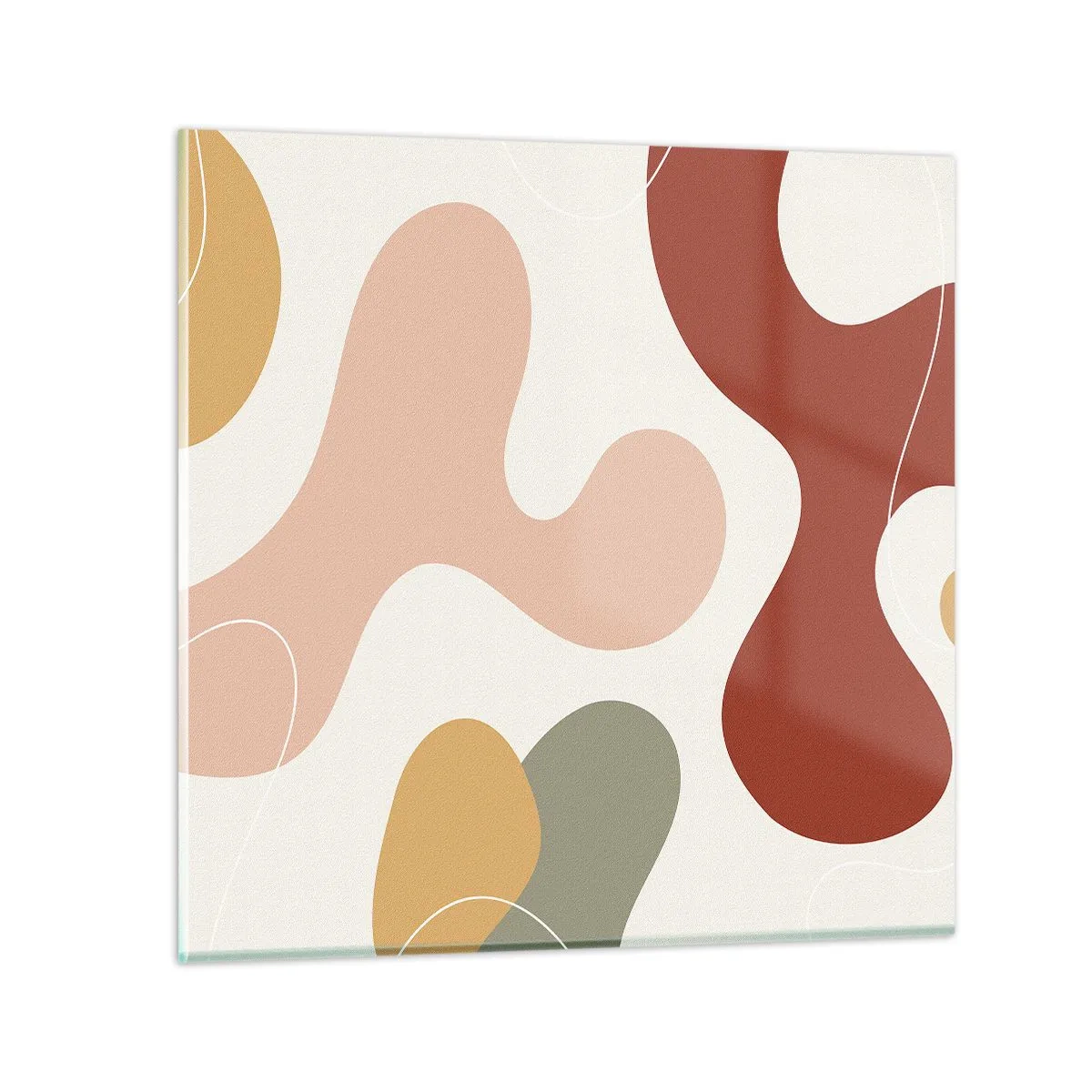 Schilderen op glas - Kronkels of krullen? - 70x70 cm