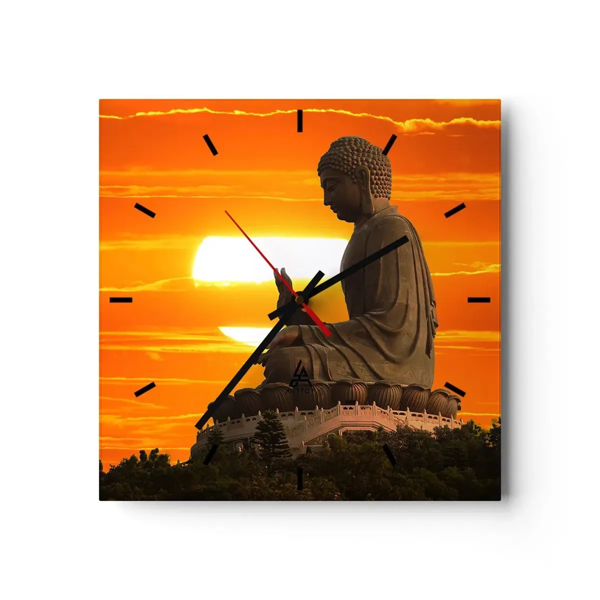 Wandklok - Klok - Geen angst voor de wereld - 40x40 cm