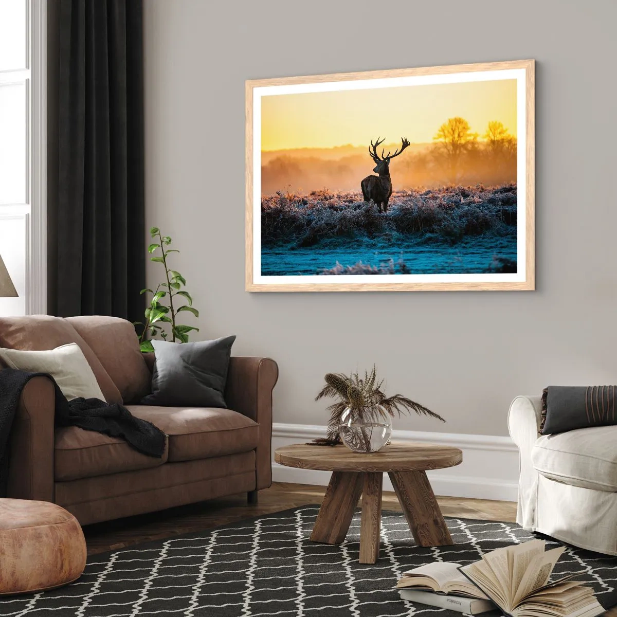 Een poster in een licht eiken lijst - Gekroond op zijn landgoed - 91x61 cm