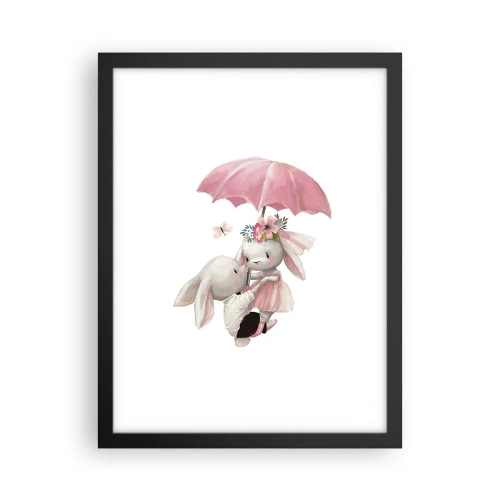 Poster in een zwarte lijst - Dit is liefde - 30x40 cm