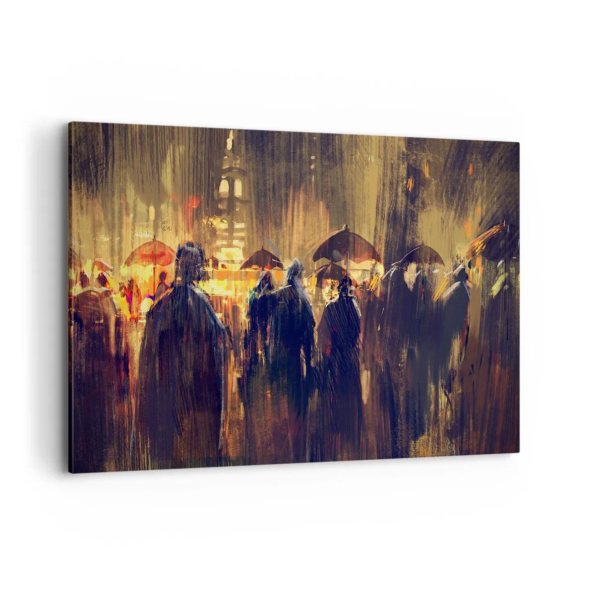 Schilderen op canvas - Volgelingen van de regen - 100x70 cm