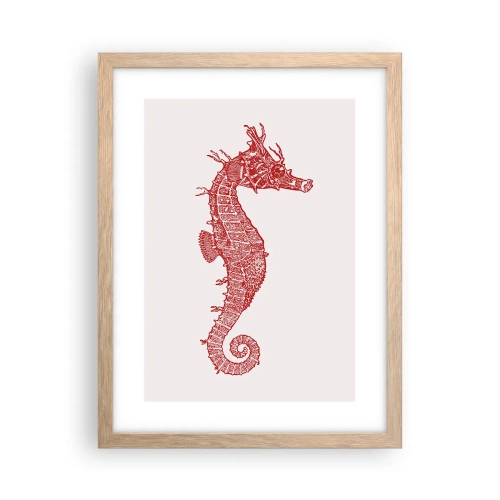 Een poster in een licht eiken lijst - Een ingewikkeld wezen - 30x40 cm