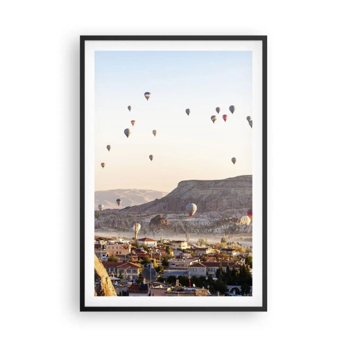 Poster in een zwarte lijst - Als schepen in de lucht - 61x91 cm