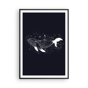 Poster in een zwarte lijst - In de oceaan van het universum - 70x100 cm