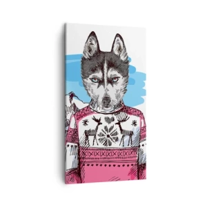 Schilderen op canvas - Een wolf in schaapswol - 45x80 cm