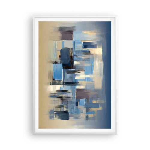 Poster in een witte lijst - Blauwe constructie - 70x100 cm