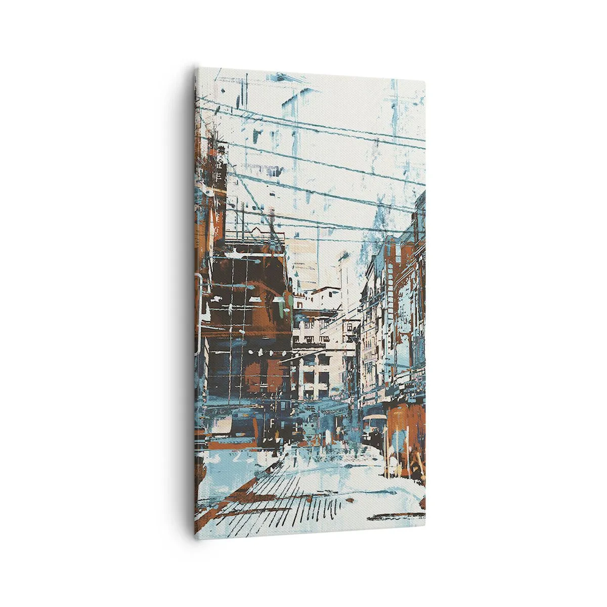 Schilderen op canvas - Een versleten stadspad - 55x100 cm