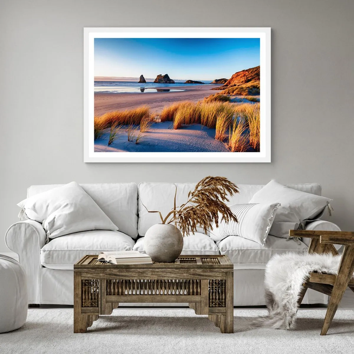 Poster in een witte lijst - Voor rustzoekers - 60x60 cm