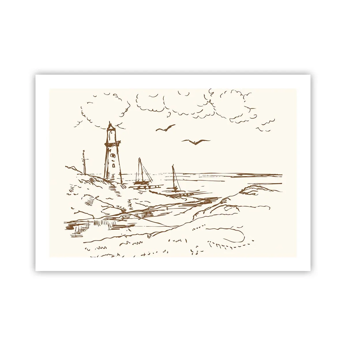 Poster - Een overzicht van de herinneringen aan de zomer - 70x50 cm