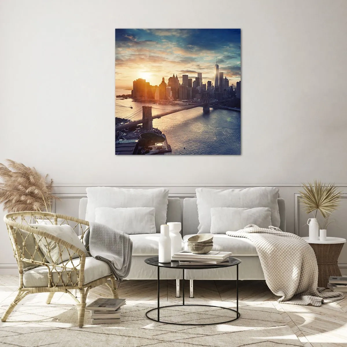 Schilderen op glas - Westers cultuurmonument - 70x70 cm